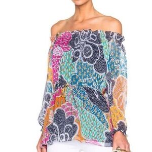 Diane Von Furstenberg Black Pink Floral Silk Blouse Casual Designer Tops 8